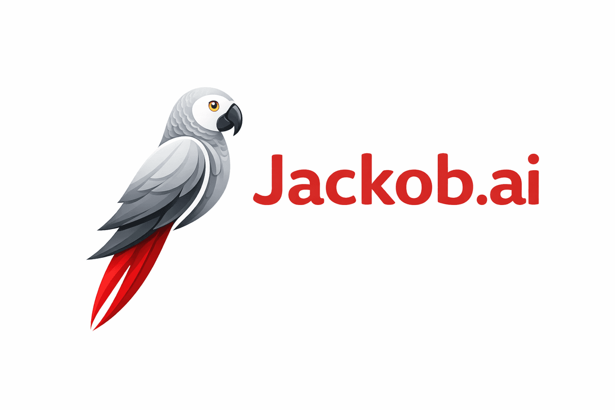 Jackob.ai logo — AI-powered audio and video transcription service